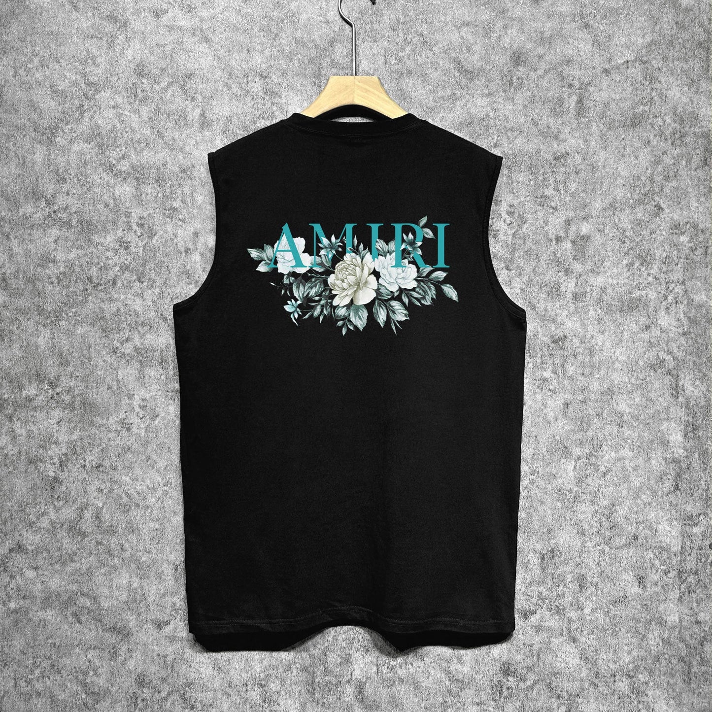 Amiri tank top camellia printing