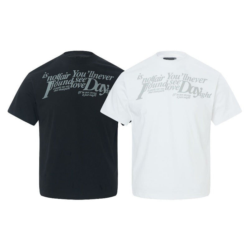 Men's t-shirt - american retro unisex solona cool-touch letter print design - men's high street slim fit short sleeve tee