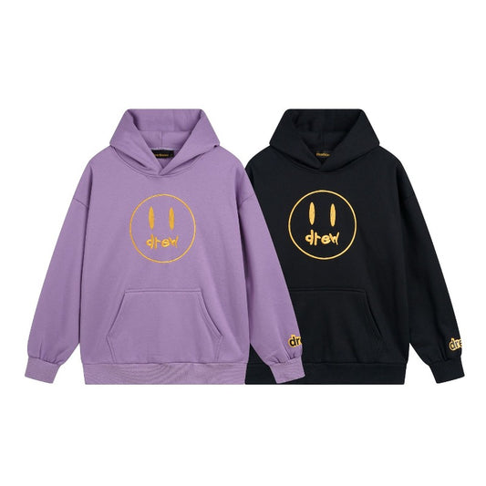 Drew house hoodie fall and winter d@ew embroiderletter pattern fleece-lined hooded sweatshirt