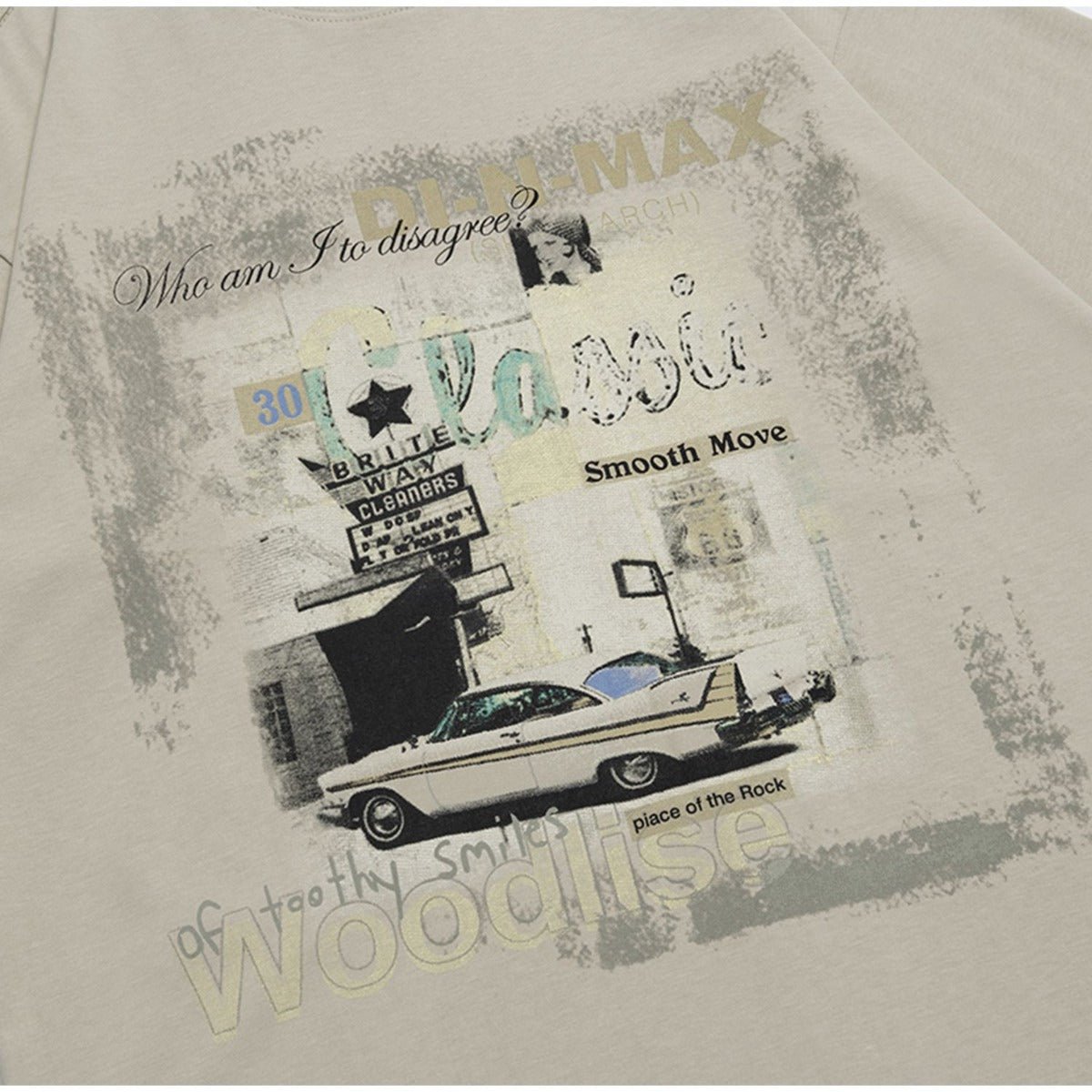 Unisex T-shirts Summer Newspaper Cover Men's Loose Short Sleeve T-Shirt