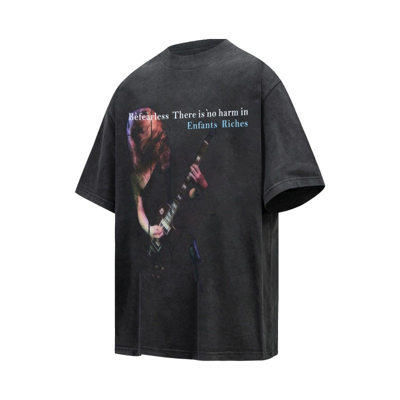 Men's t-shirt - american streetwear vintage distressed abstract design, relaxed fit, premium quality, unisex short sleeve tee