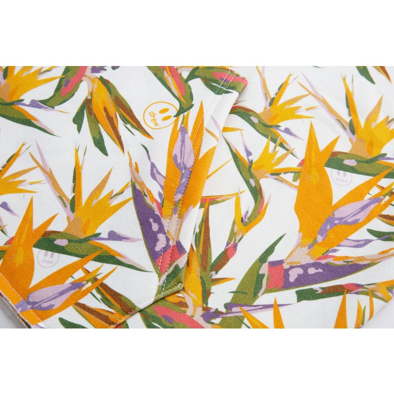Drew house hoodie fall and winter d@ew bird of paradise pattern patchwork hooded sweatshirt