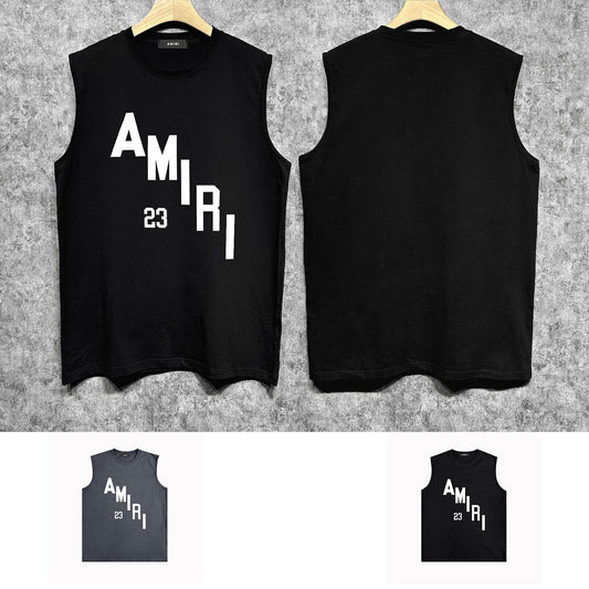 Amiri tank top ladder text printing
