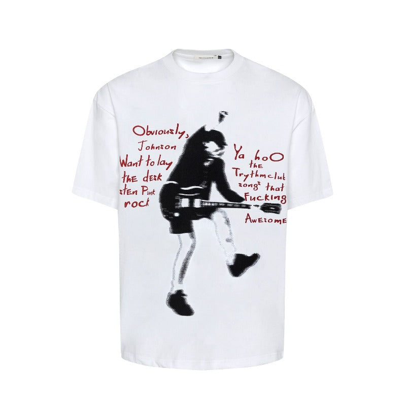 Men's t-shirt: american street style, unisex, premium quality, summer abstract creative graphic design, slim fit short sleeve tee