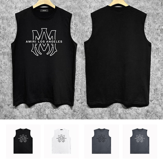 Amiri tank top line simple logo printing