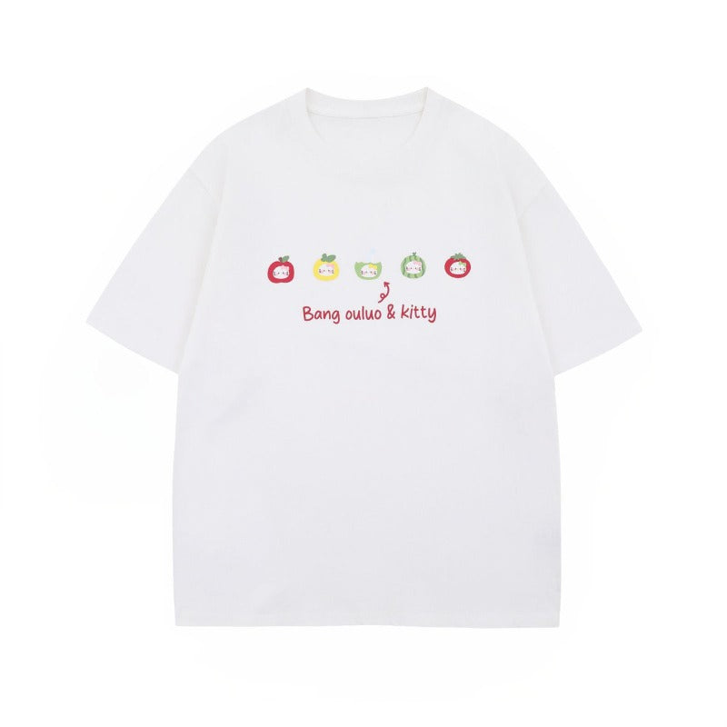 Men's t-shirt - american style, unisex, summer streetwear, fun cartoon, minimalist design, loose fit, crew neck, short sleeve t-shirt for men
