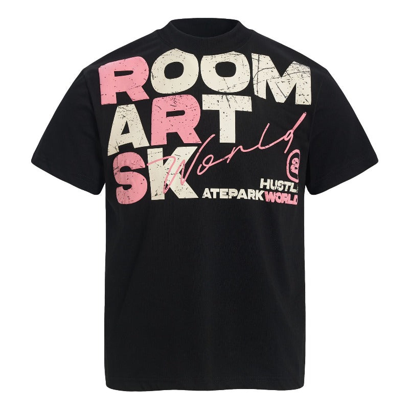 Men's t-shirt - american retro unisex solona cool-touch letter print design - men's high street slim fit short sleeve tee