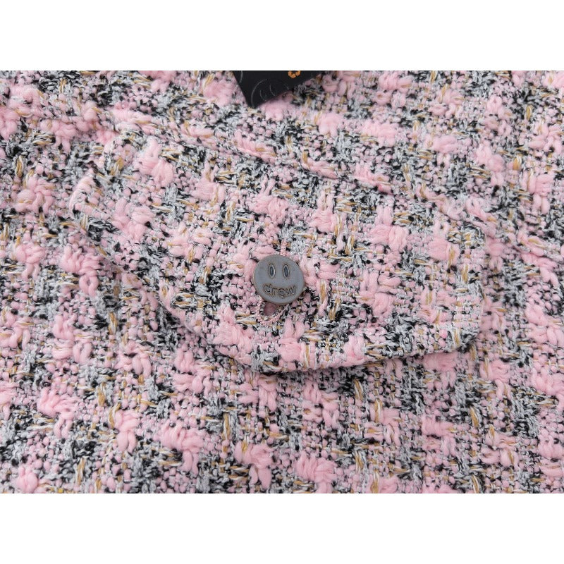 Drew house jacket fall and winter d@ew tweed lapel tweed styleflap pocket pantsjacketoutwear