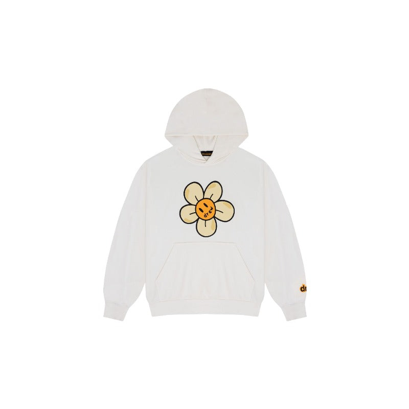 Drew house hoodie early spring d@ew smiley letter flower terry hooded sweatshirt