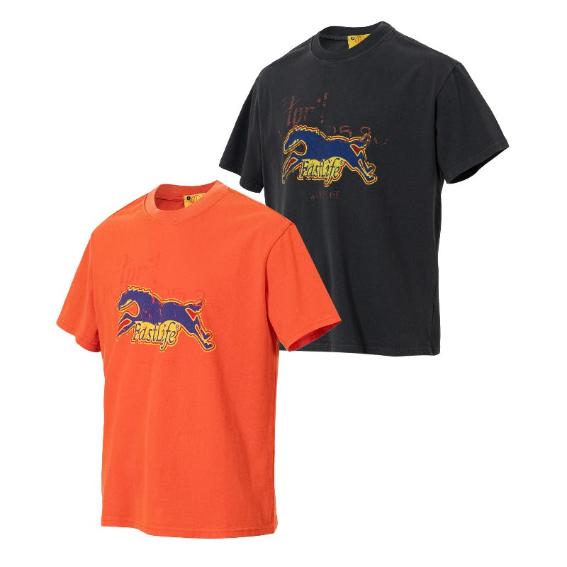 Men's t-shirt: wt american street style, unisex, premium feel, summer washed & distressed graphic design, slightly relaxed fit, short sleeve tee