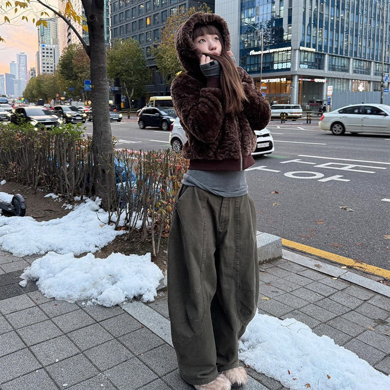 Women jeans retro loose women