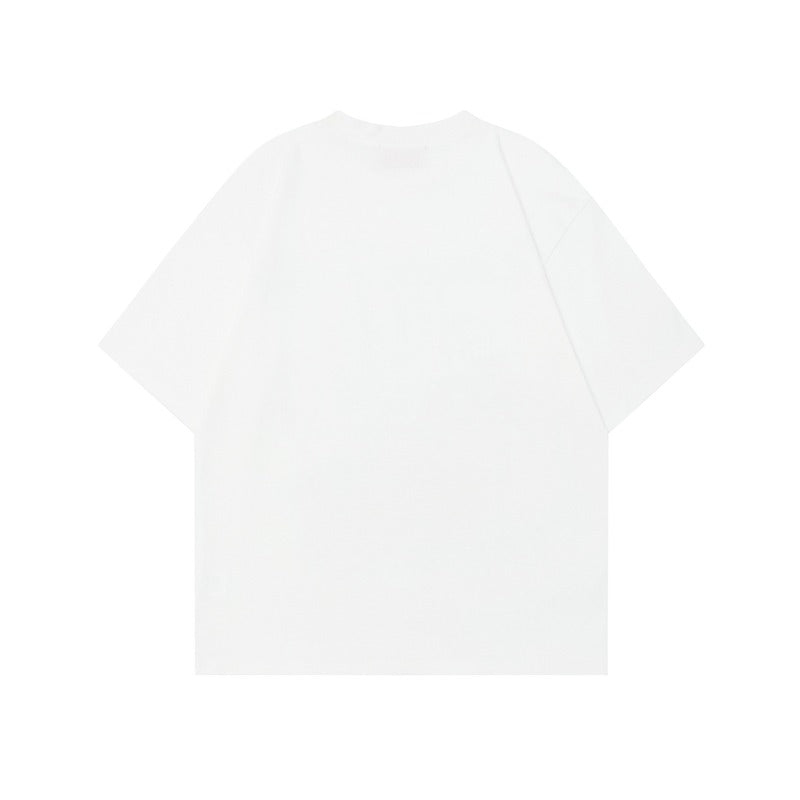 Men t shirt wt american street summer style stamp cover design men's looseclassyneutral short-sleeved t-shirt