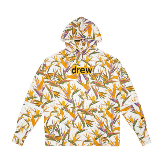 Drew house hoodie fall and winter d@ew bird of paradise pattern patchwork hooded sweatshirt