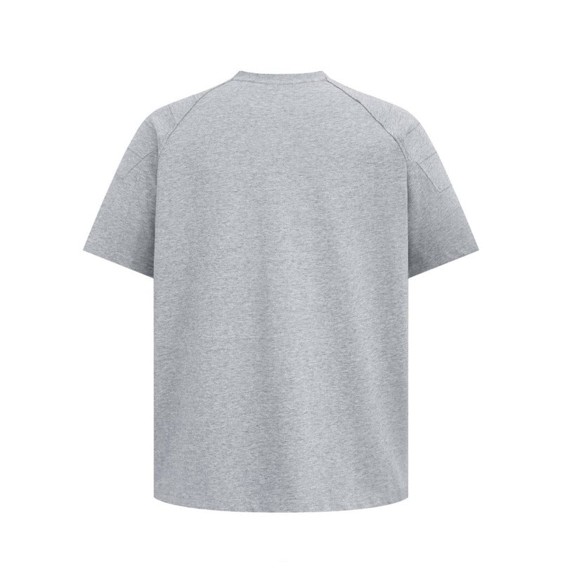 Men's t-shirt: american streetwear summer unisex premium structured solid color design loose fit short sleeve tee
