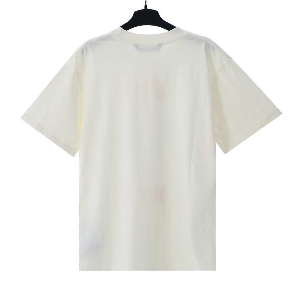 Palm Angels T Shirts Vintage Statue Stream Lacquer Foam Letter Short Sleeve T-Shirt