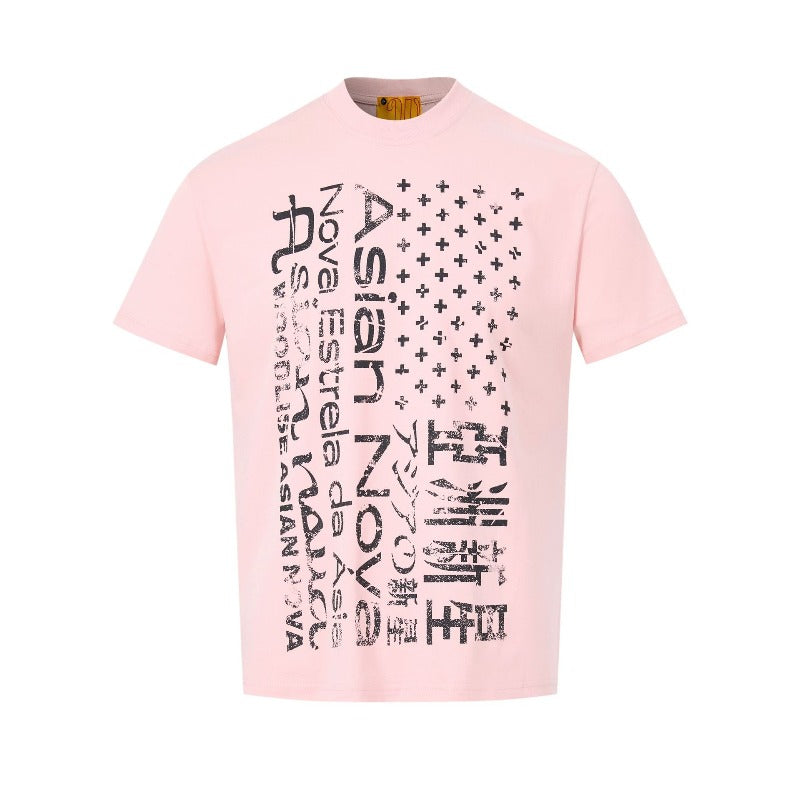 Men t shirt wt american street neutralclassy sense summer text spoof design cool men's fitted short-sleeved t-shirt