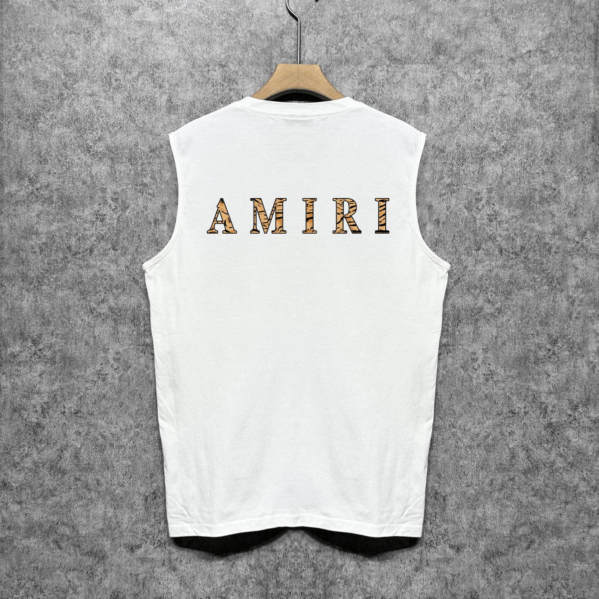 Amiri tank top tiger stripe spider print