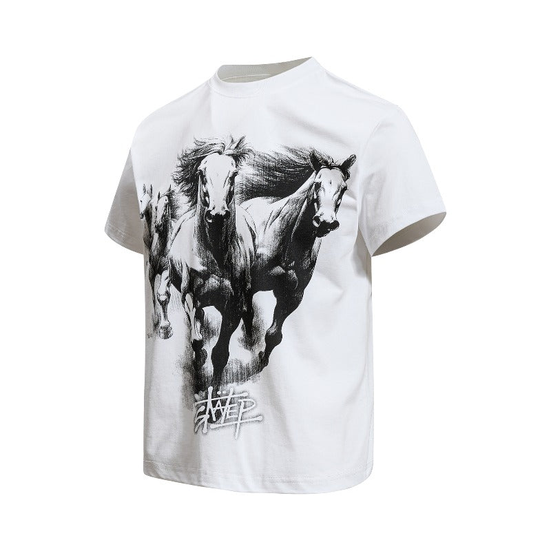 Men t shirt american retroneutral solona cool horse year limited design men's high street fitted short sleeve t-shirt