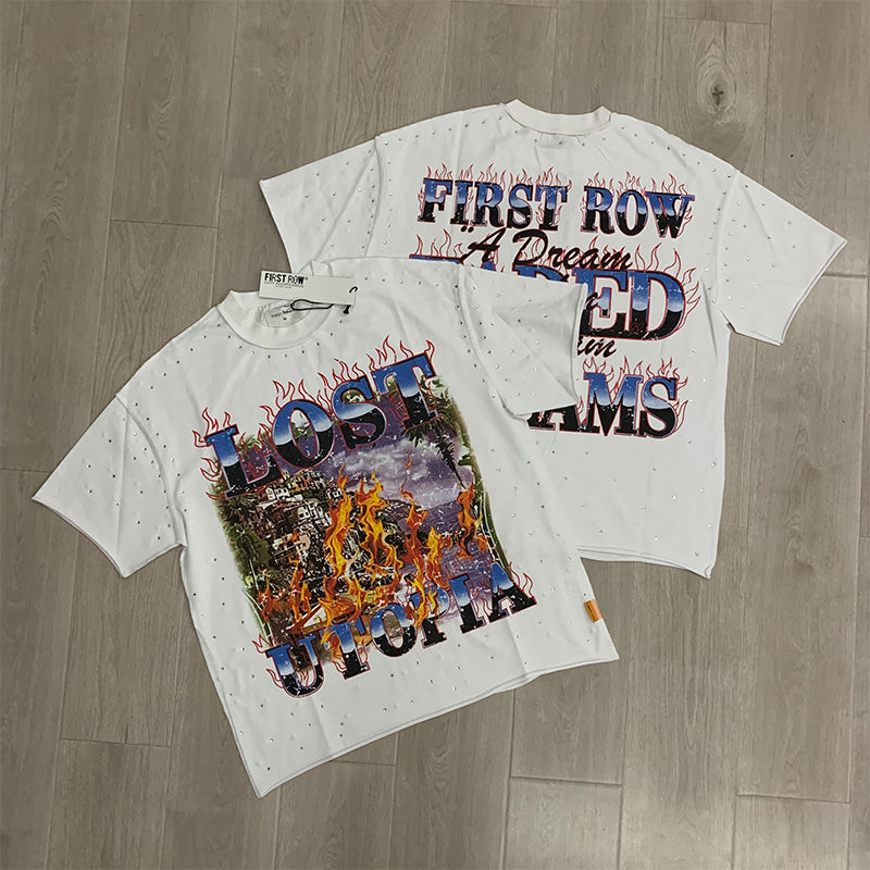 First Row T Shirts LOST UTOPIA BURNING FLAME TEE