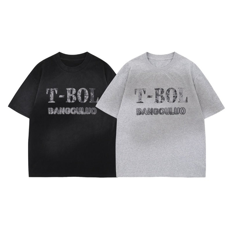 Men's t-shirt - american style, unisex, summer streetwear, premium feel, spray paint print design, relaxed fit, crew neck, short sleeve t-shirt