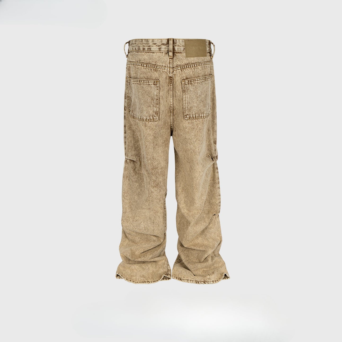 MIJKO Men's Vintage Pants MIJKO Jeans Men's and Women's Wide Leg Multi-Size Trousers Tide