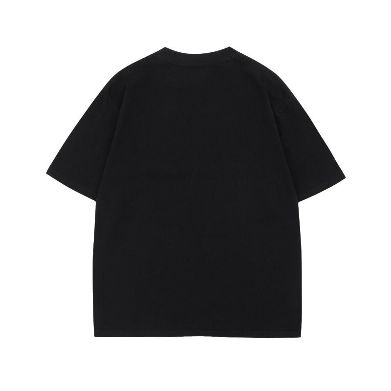 Men t shirt american neutral style summer street trendy classy touching shadow abstract design loose men's round neck short-sleeved t