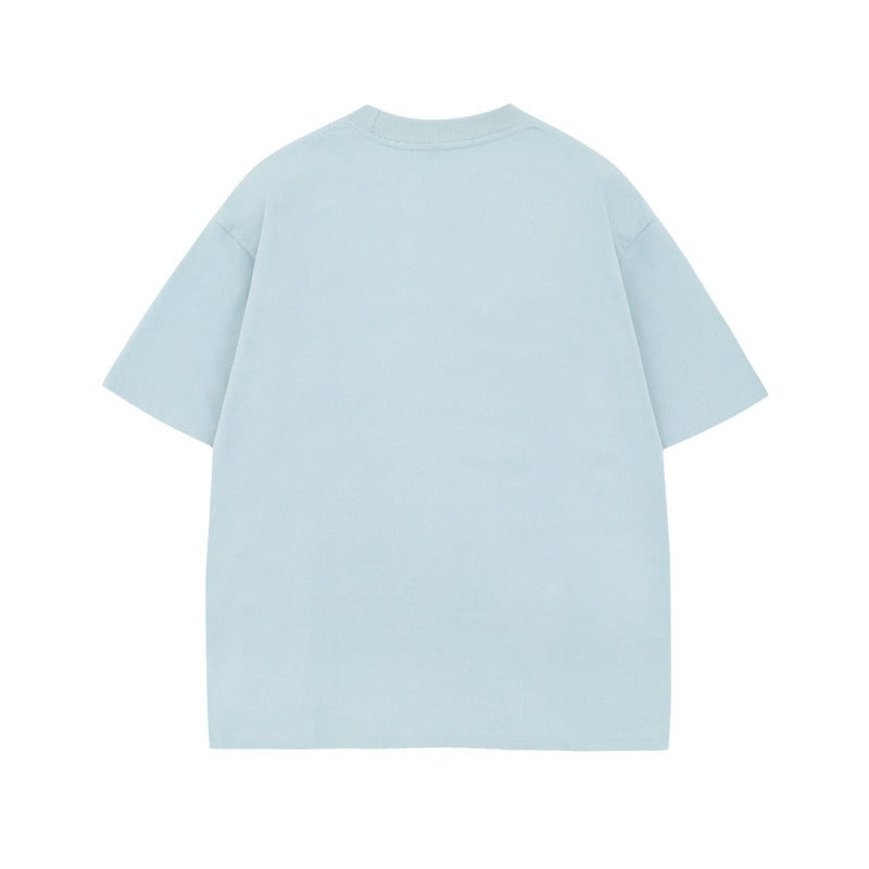 Men's t-shirt - american style, unisex, summer streetwear, high-end, deconstructed solid color design, relaxed fit, crew neck, short sleeve tee