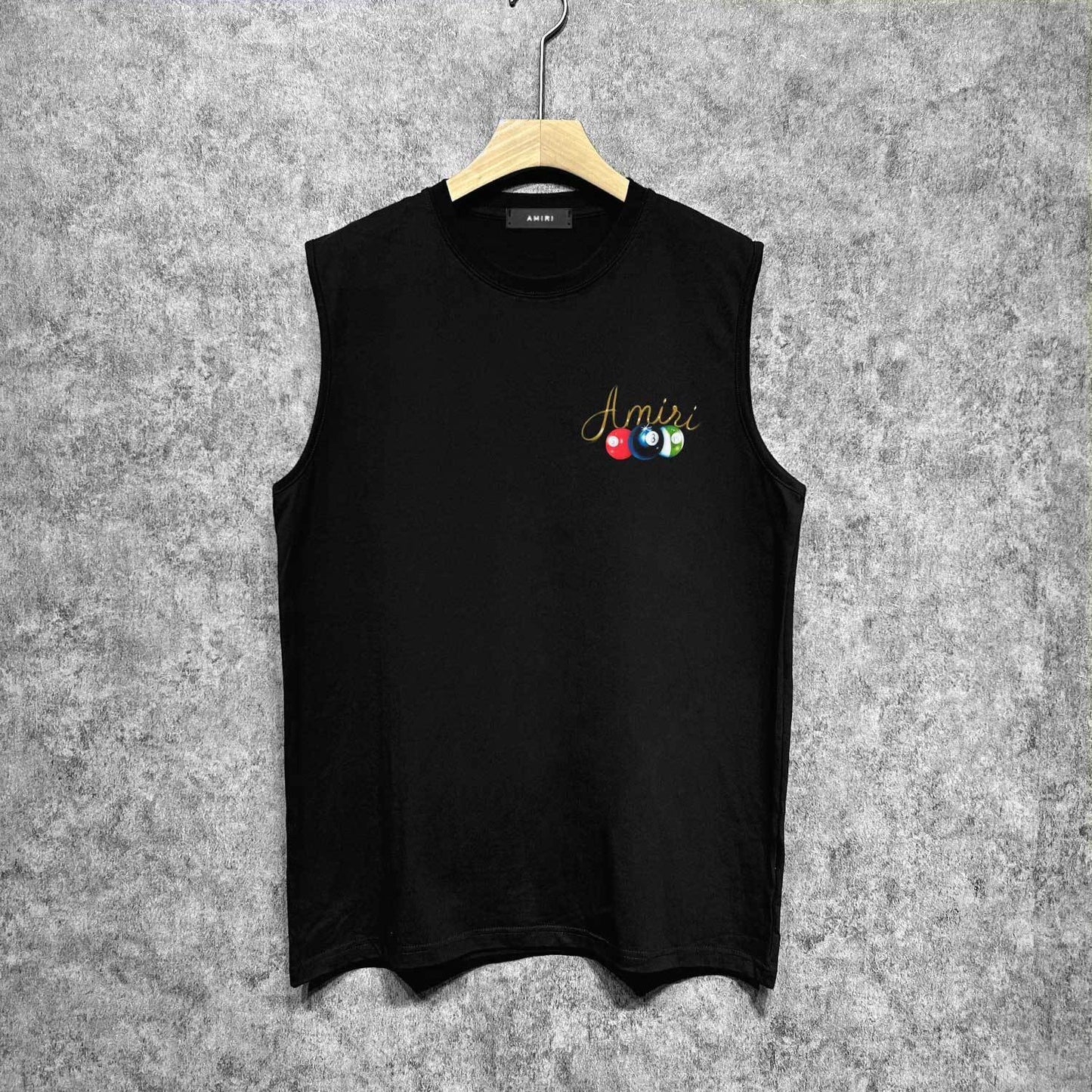 Amiri tank top billiard cue printing