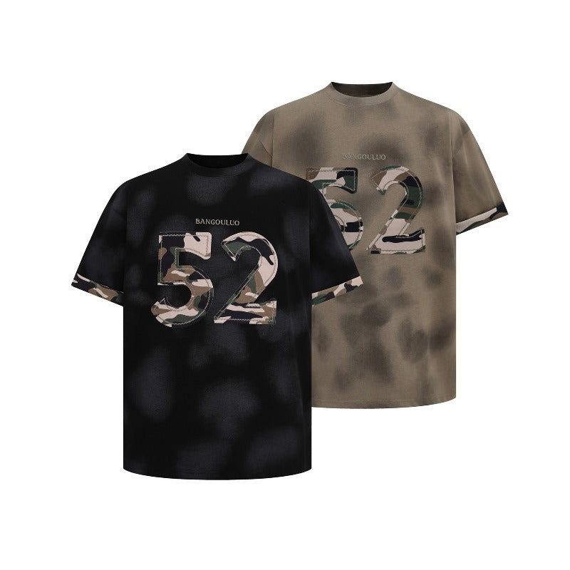Men's t-shirt: american streetwear style, summer minimalist, premium patch embroidery design, men's relaxed fit short sleeve tee