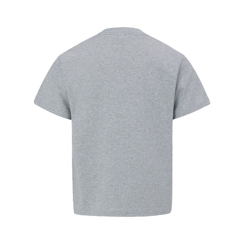 Men's t-shirt - american retro unisex air layer solid color deconstructed design - men's high street slim fit short sleeve tee