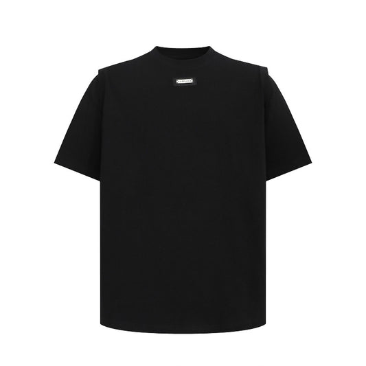 Men's t-shirt: american street style, summer minimalist, premium feel, metal buckle design, men's loose fit short sleeve tee