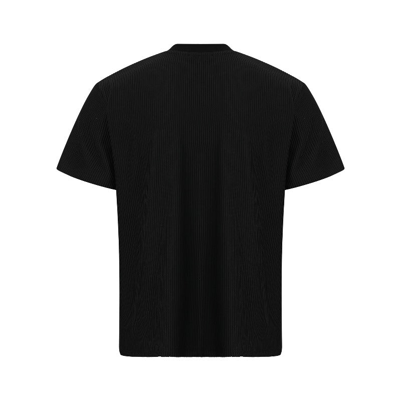 Men's zx american high street retro streetwear couple's style minimalist solid color versatile design slim fit short sleeve t-shirt