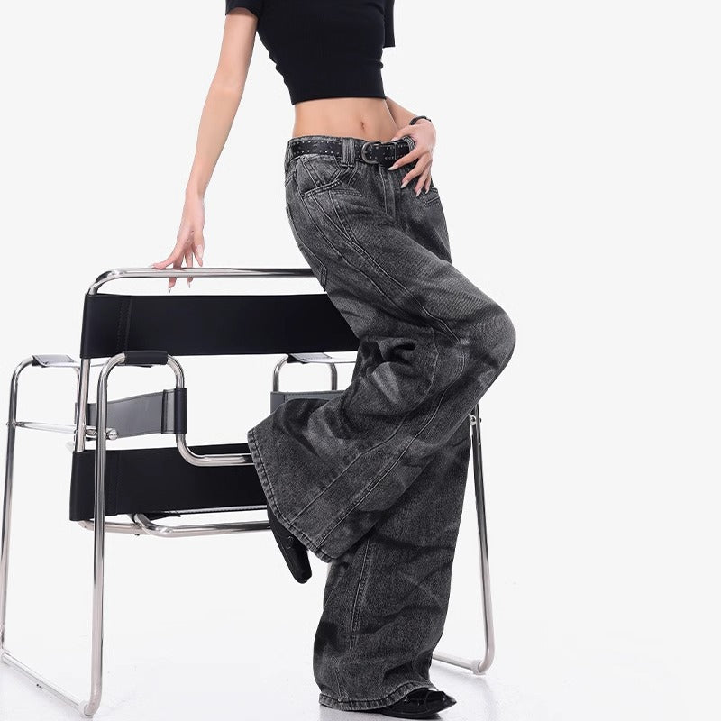 Women jeans loose wide leg women's retro