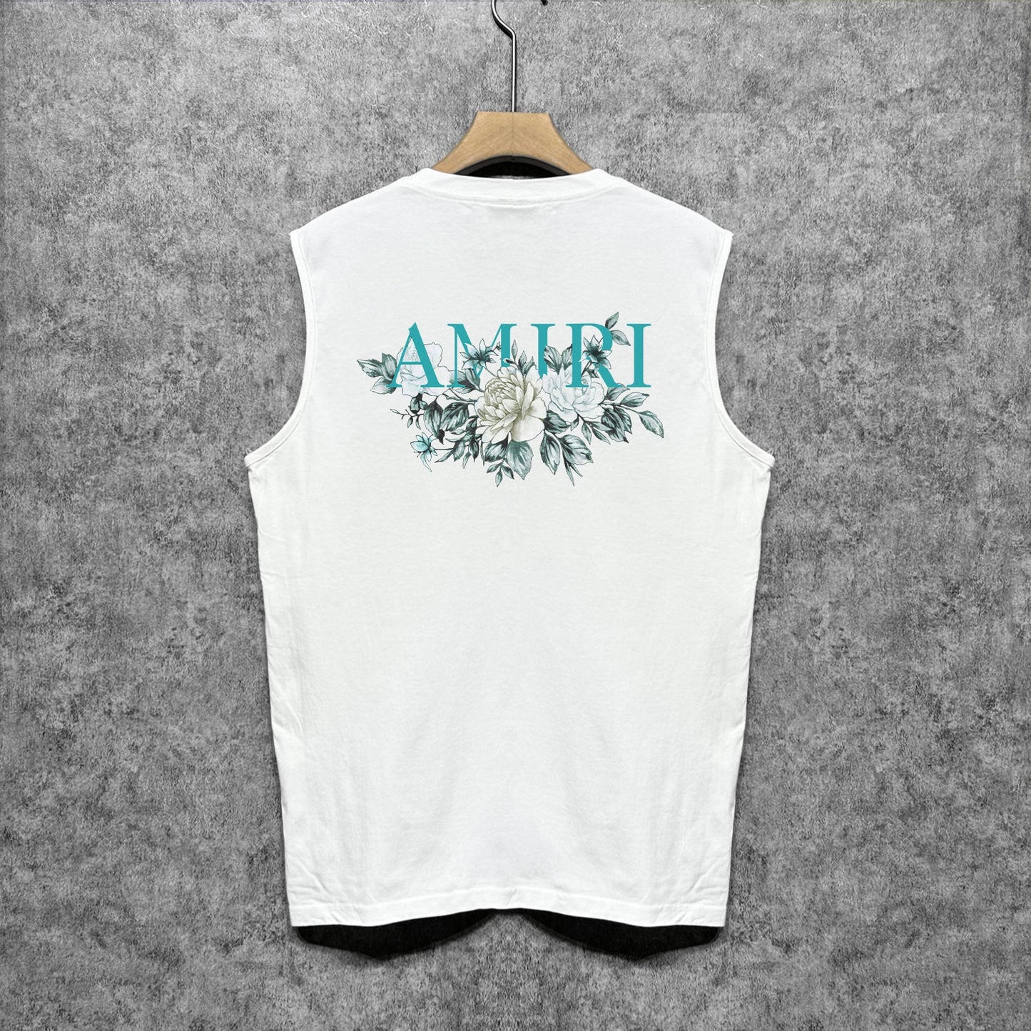 Amiri tank top camellia printing