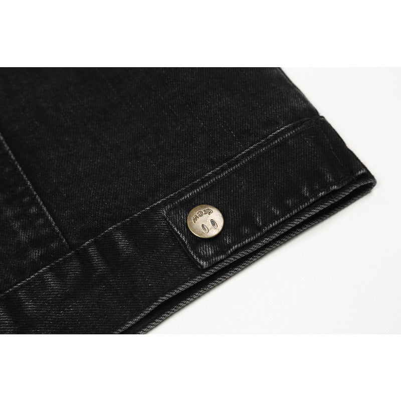 Drew house jacket - autumn/winter d@ew towel embroidery smiley face letter casual denim jacket