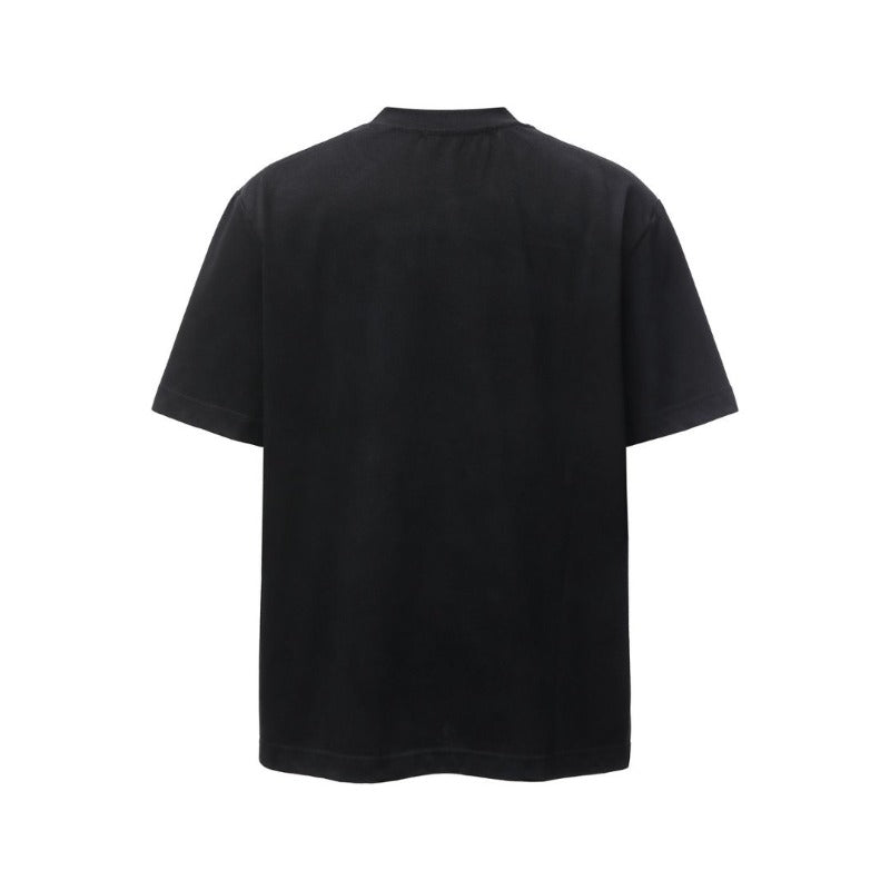 Men's t-shirt - american retro heavyweight double yarn high-quality high street distressed print graphic tee - relaxed fit short sleeve