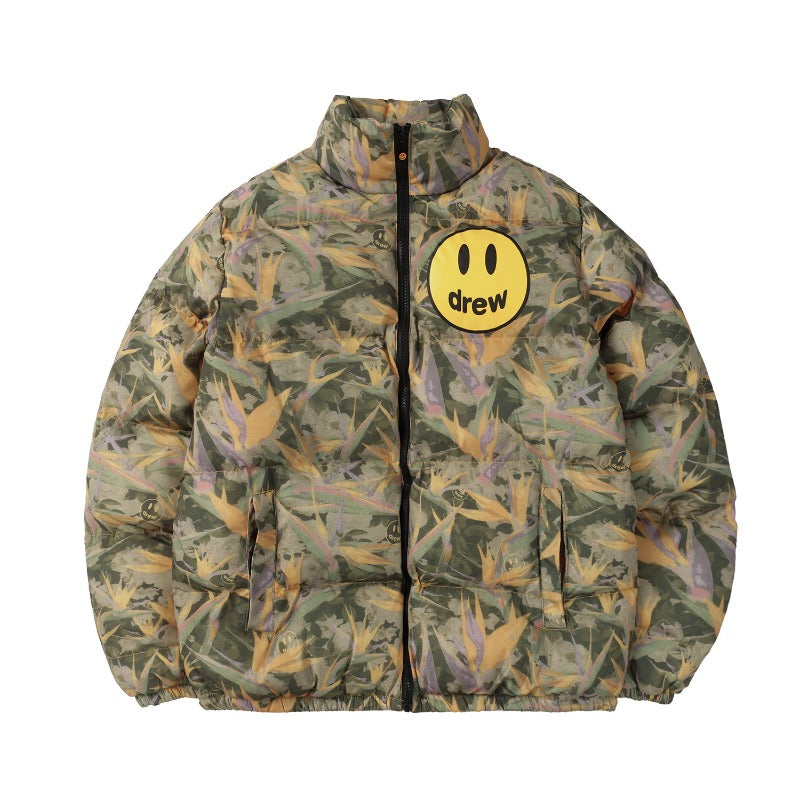 Drew house jacket fall and winter d@ew bird of paradise pattern stand collar cotton outwear