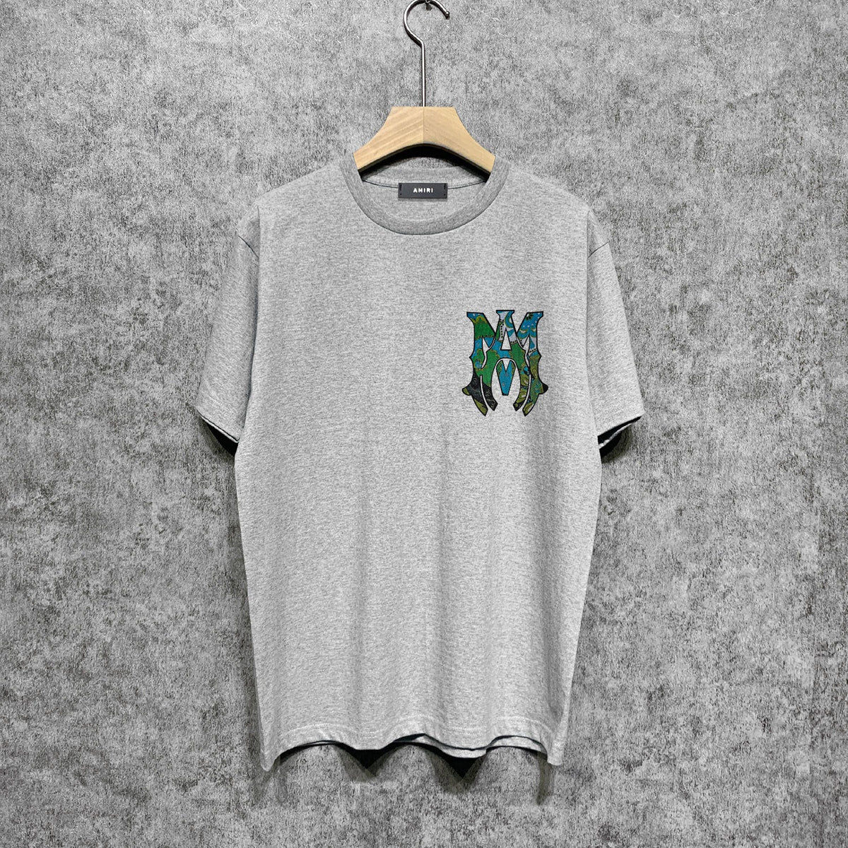 Amiri t shirts camouflage letterprinting short sleeves