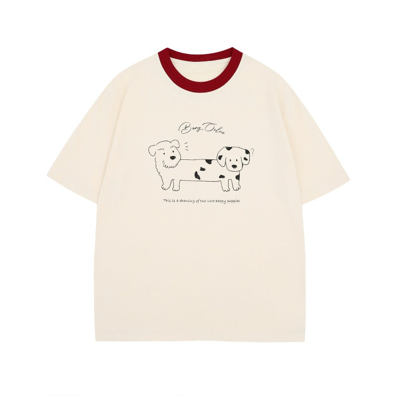 Men's t-shirt - american street style, summer, unisex, premium feel, fun cartoon graphic design, men's loose fit short sleeve tee