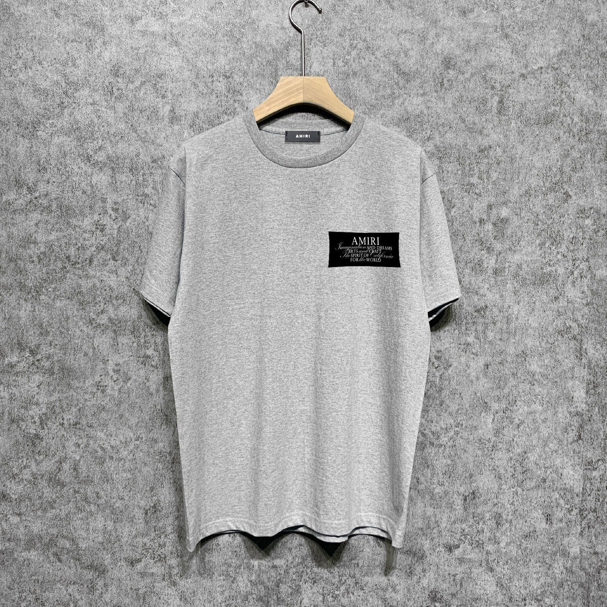 Amiri t shirts hollywood artistic font print short sleeve tee