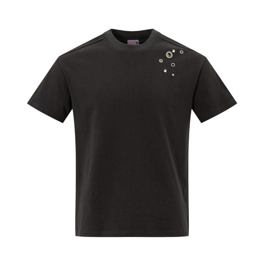 Men's t-shirt - american high street retro streetwear couple style deconstructed solid color design - men's crew neck slightly loose short sleeve t-shirt