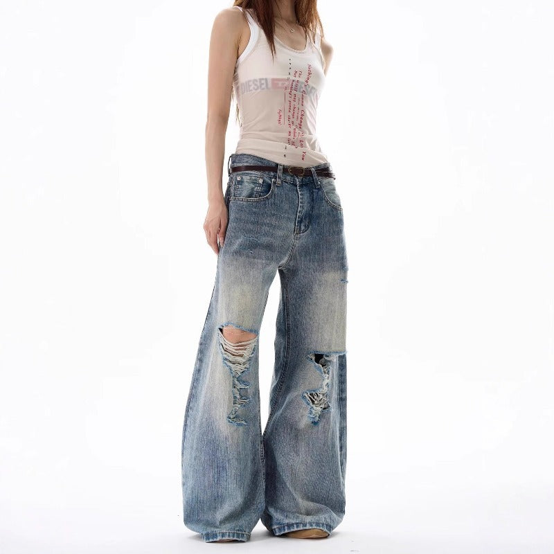 Women's Jeans Retro Ripped Women's Jeans