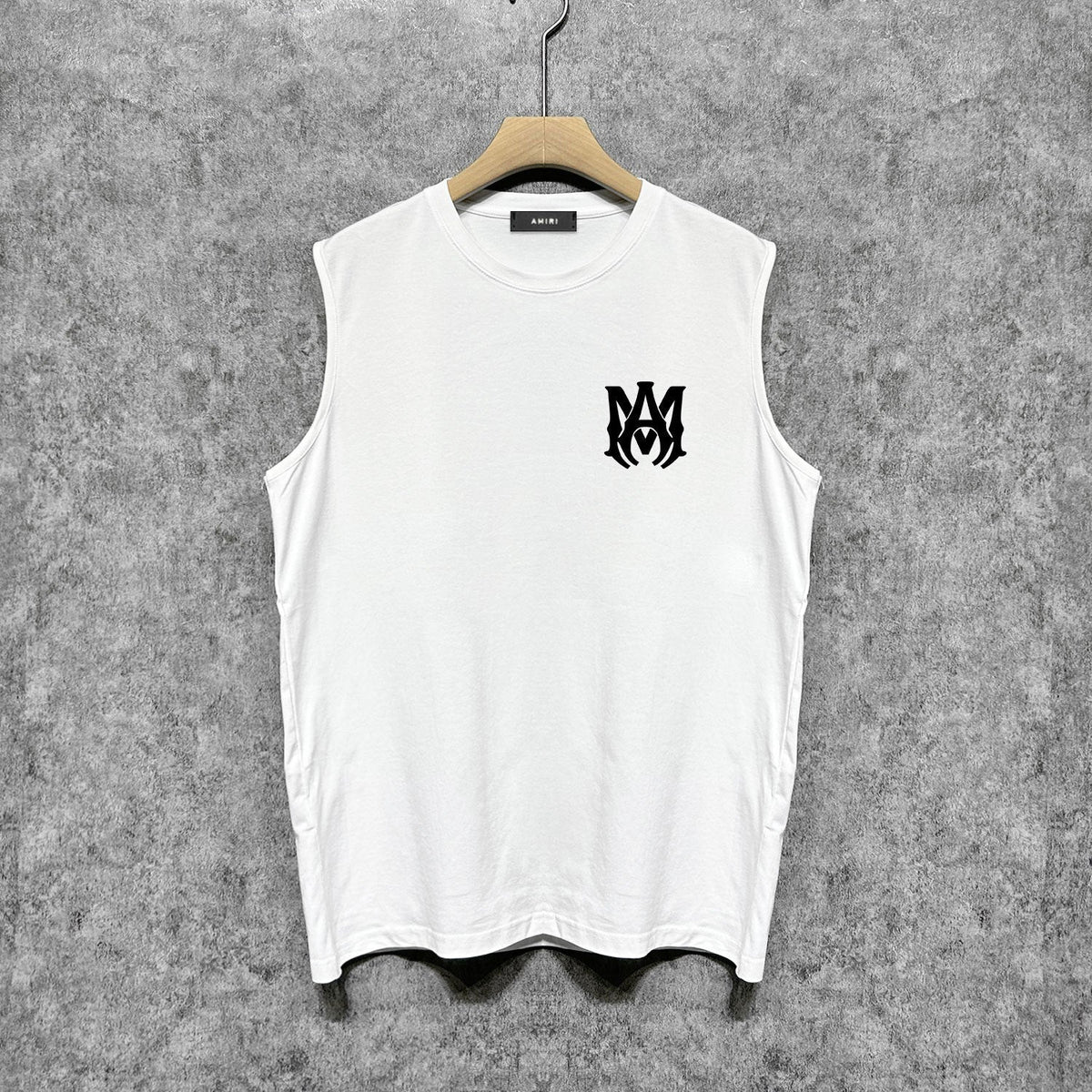 Amiri tank top flat thick letter spider armband printing