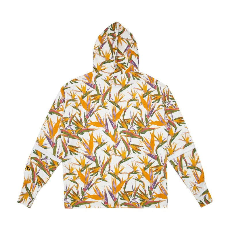 Drew house hoodie fall and winter d@ew bird of paradise pattern patchwork hooded sweatshirt