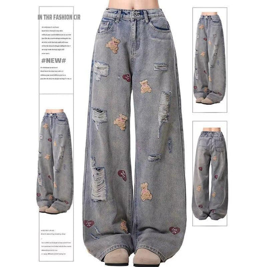 Women jeans ripped women summer