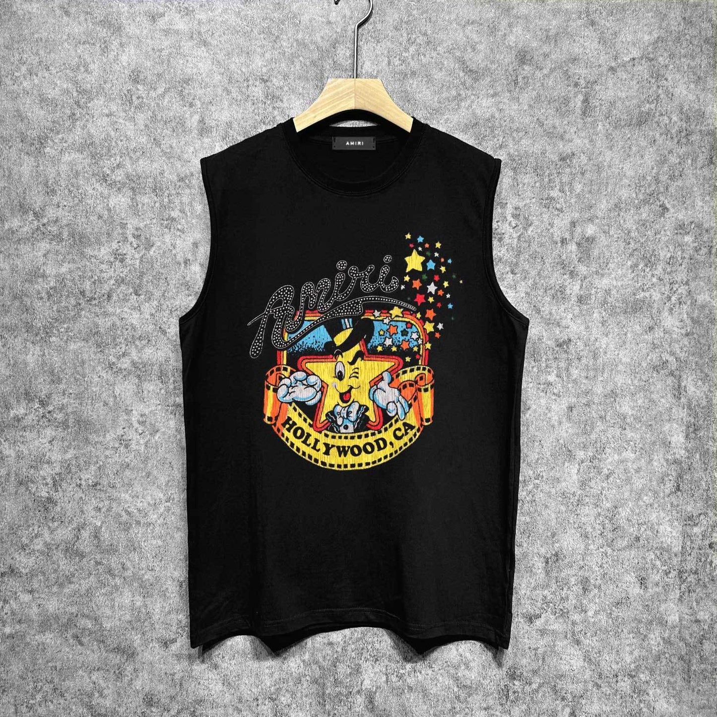 Amiri tank top cartoon starfish printing
