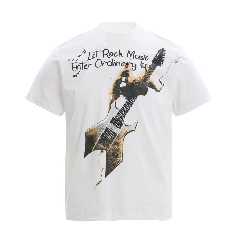 Men's t-shirt - american retro unisex solona cool touch guitar graphic design - men's high street slim fit short sleeve tee