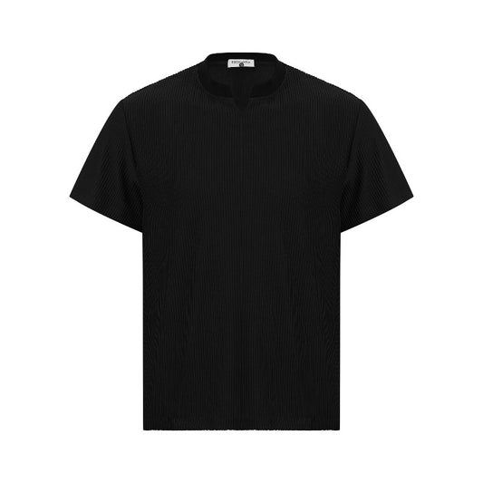 Men's zx american high street retro streetwear couple's style minimalist solid color versatile design slim fit short sleeve t-shirt