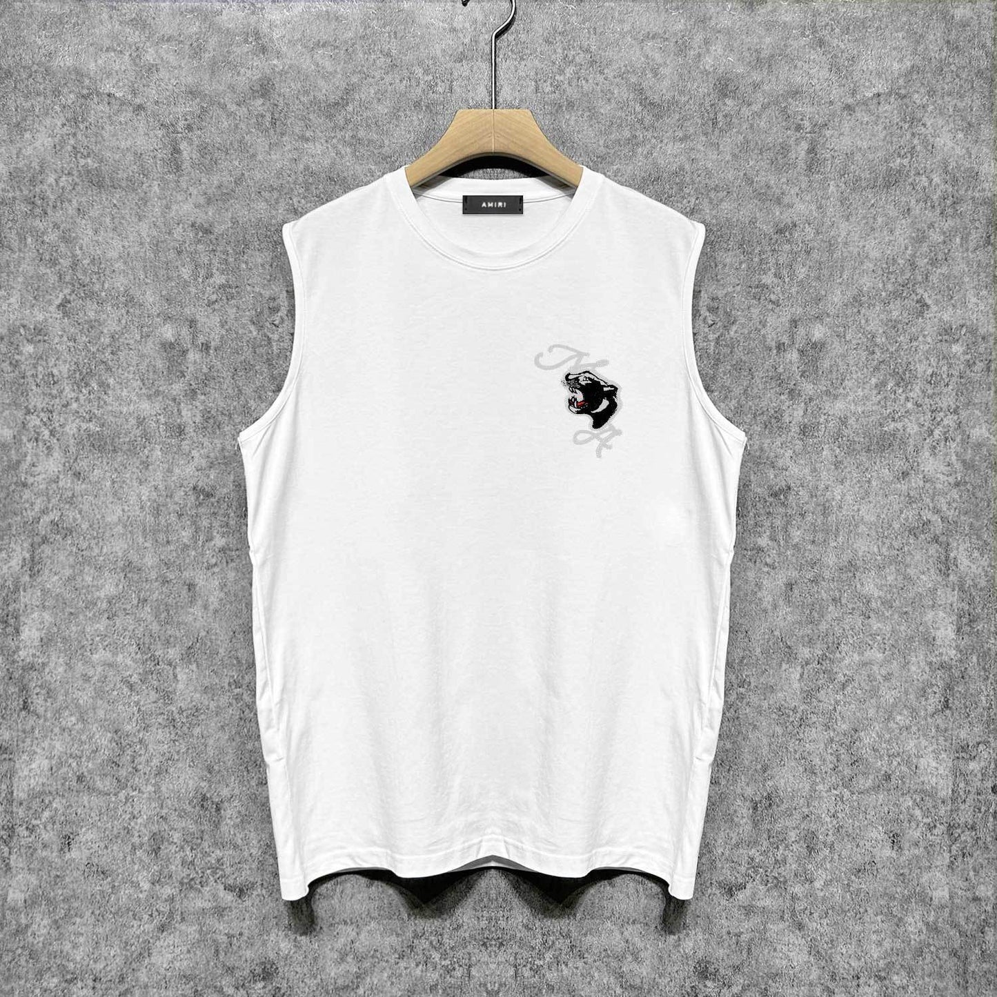 Amiri tank top black panther print