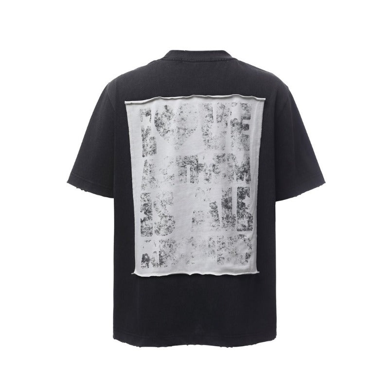 Men's t-shirt - american retro heavyweight double yarn premium high street graphic print design crew neck loose fit short sleeve tee